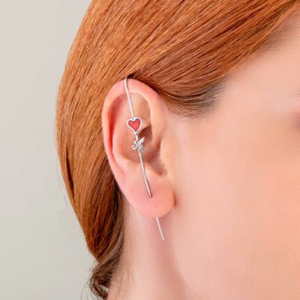 Ear Pin Cuff Σκουλαρίκι Καρδούλα | Lalino.gr