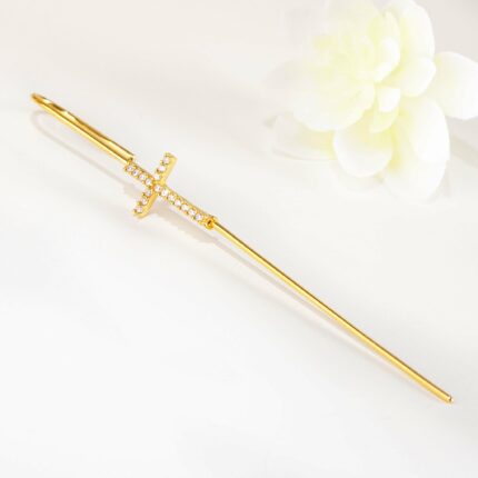 Ear pin cuff σταυρουδάκι σκουλαρίκι | Lalino.gr