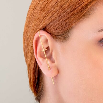 Ear Pin Cuff Σκουλαρίκι Σταυρός | Lalino.gr