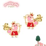 Ασημένια Παιδικά Σκουλαρίκια 925 Pretty Pig - Image 3