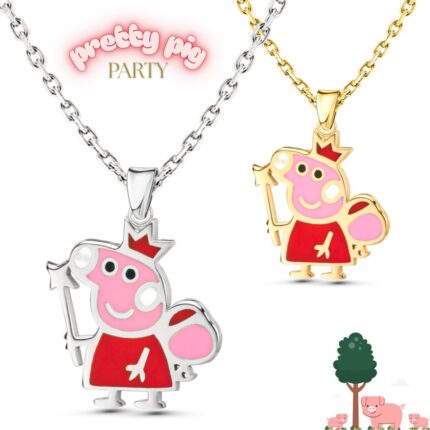 Ασημένιο Παιδικό Κολιέ 925 Pretty Pig | Lalino.gr